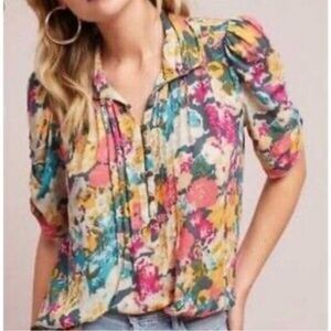 Maeve Colorful Floral Blouse